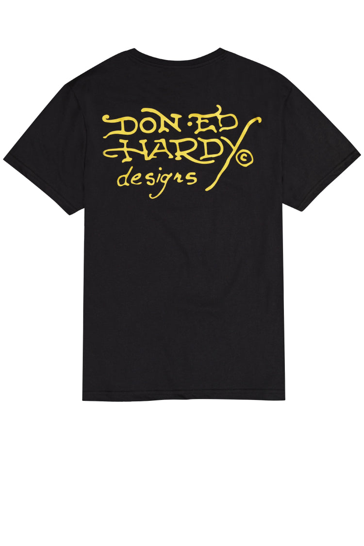 Cowboy Skull Rhinestone Tee - BLK