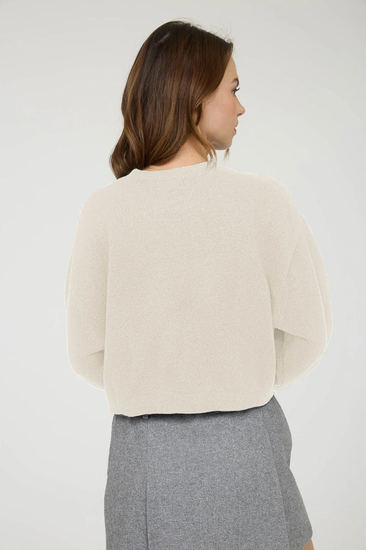 Crew Crop Sweater - WHT