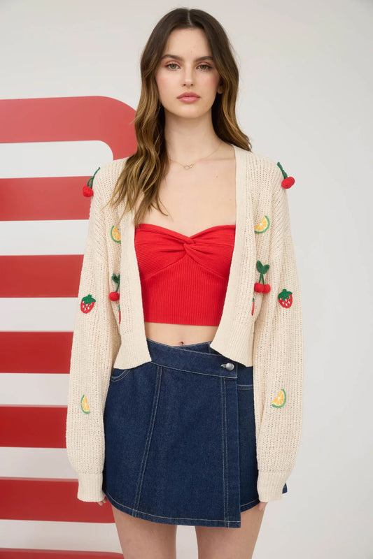 Crochet Fruit Tart Cardigan - CRM