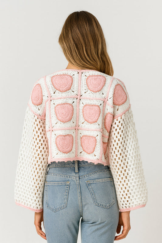 Crochet Heart Cardi - IVR