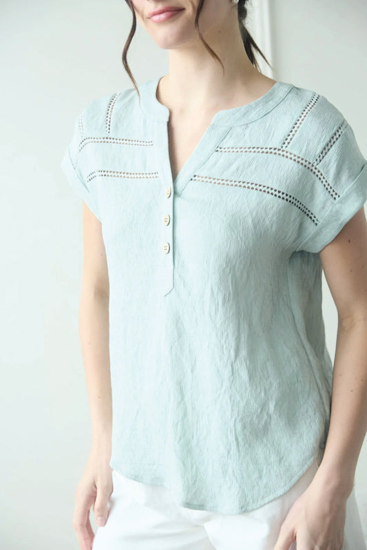 Crochet Trim Top - MNT