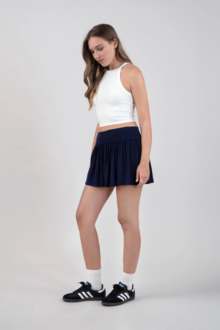 Crop Halter Tank Top - WHT