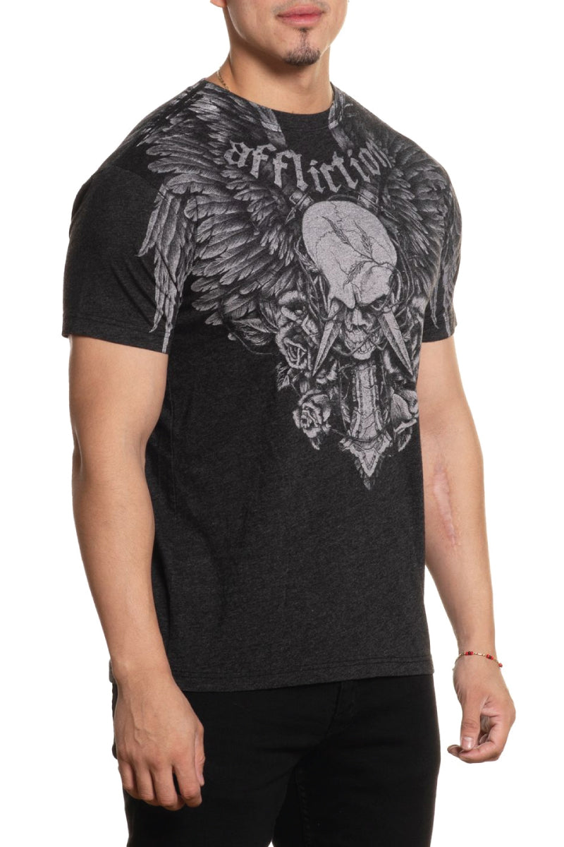 Crossed Over Tee - BLK