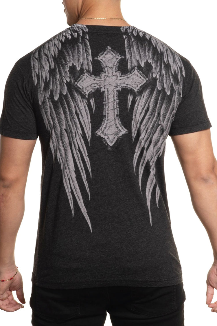 Crossed Over Tee - BLK