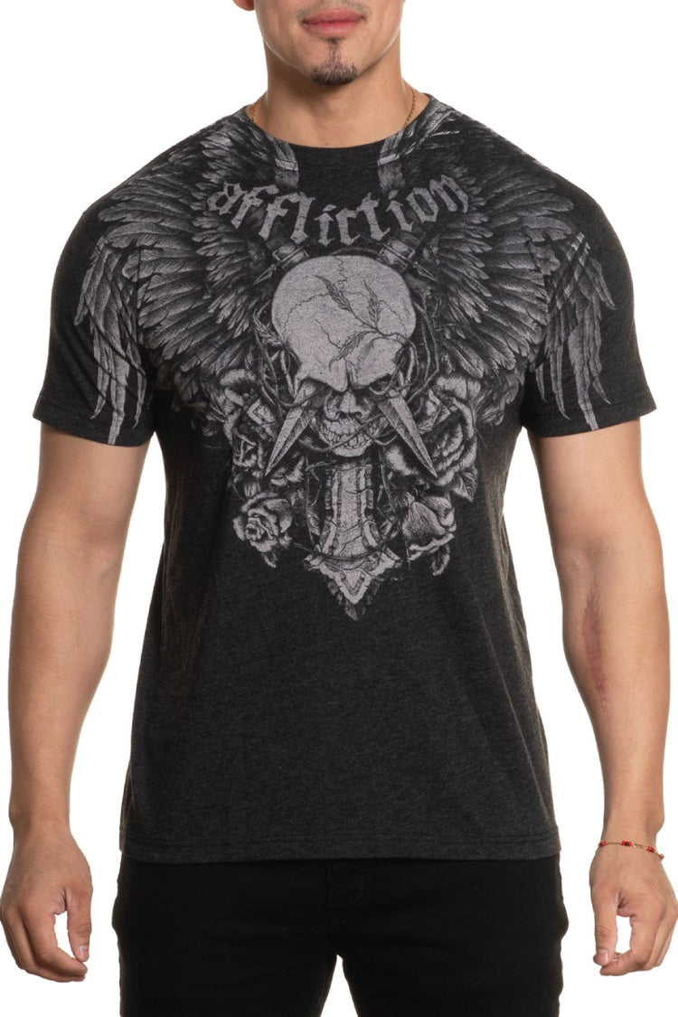 Crossed Over Tee - BLK