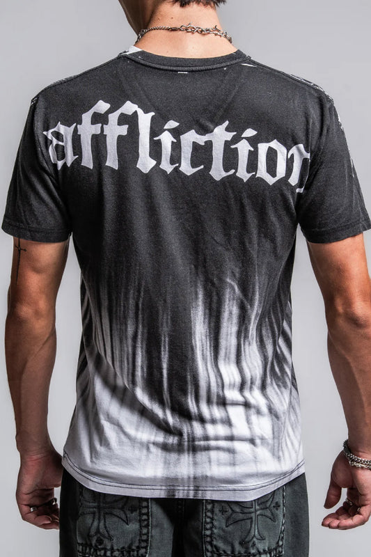 Death Eyes V neck Tee - White