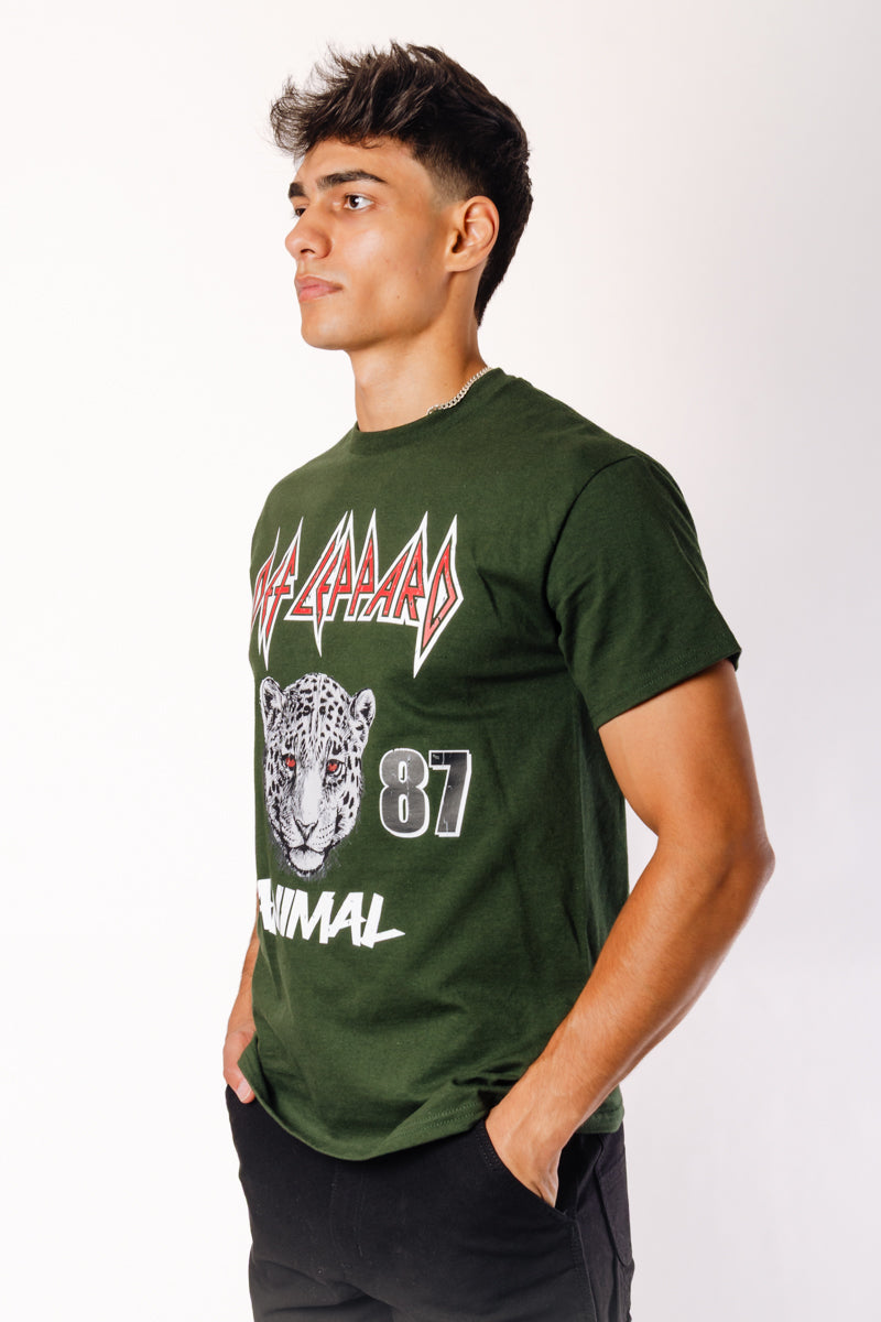 Unisex Def Leppard Animal 1987 Tee - GRN