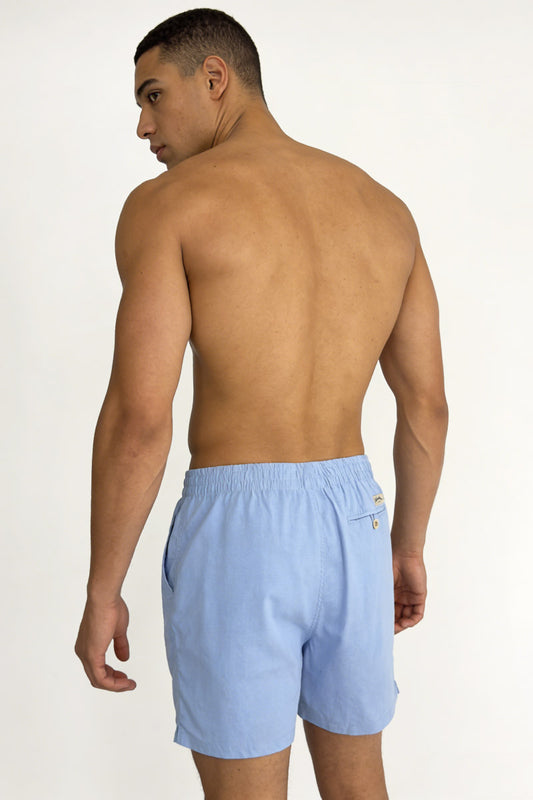 Del Cabo Linen Shorts - BLU