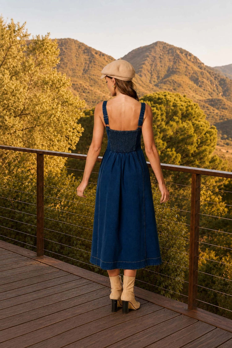 Denim Midi Dress - DNM