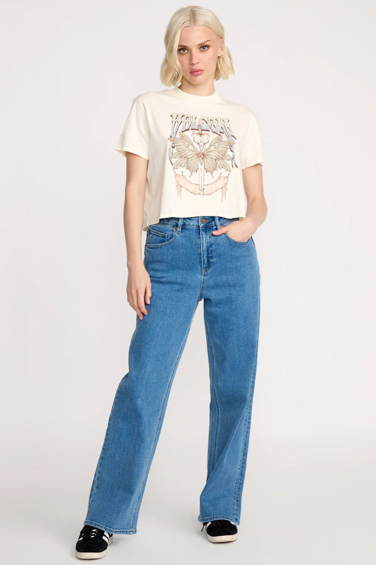 Dial Crop Tee - Bone