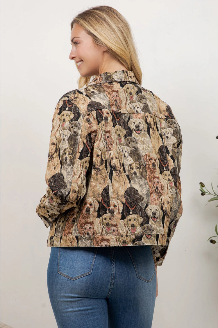 Dogs Tapestry Jacket - MUL