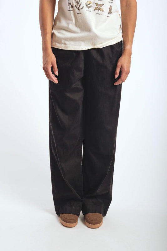 Twill Easy Pant - BLK