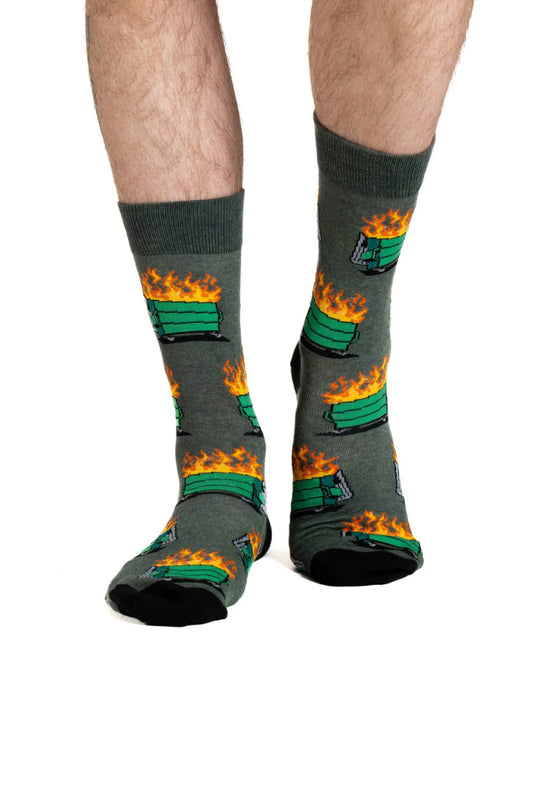 Dumpster Fire Socks - MUL
