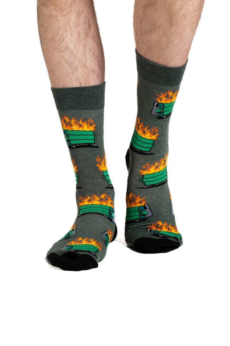 Dumpster Fire Socks - MUL