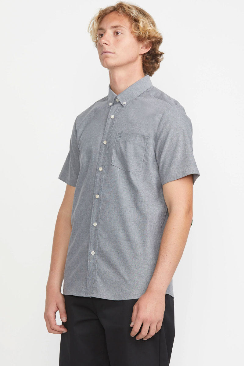 Everett Oxford Short Sleeve Shirt - BLK