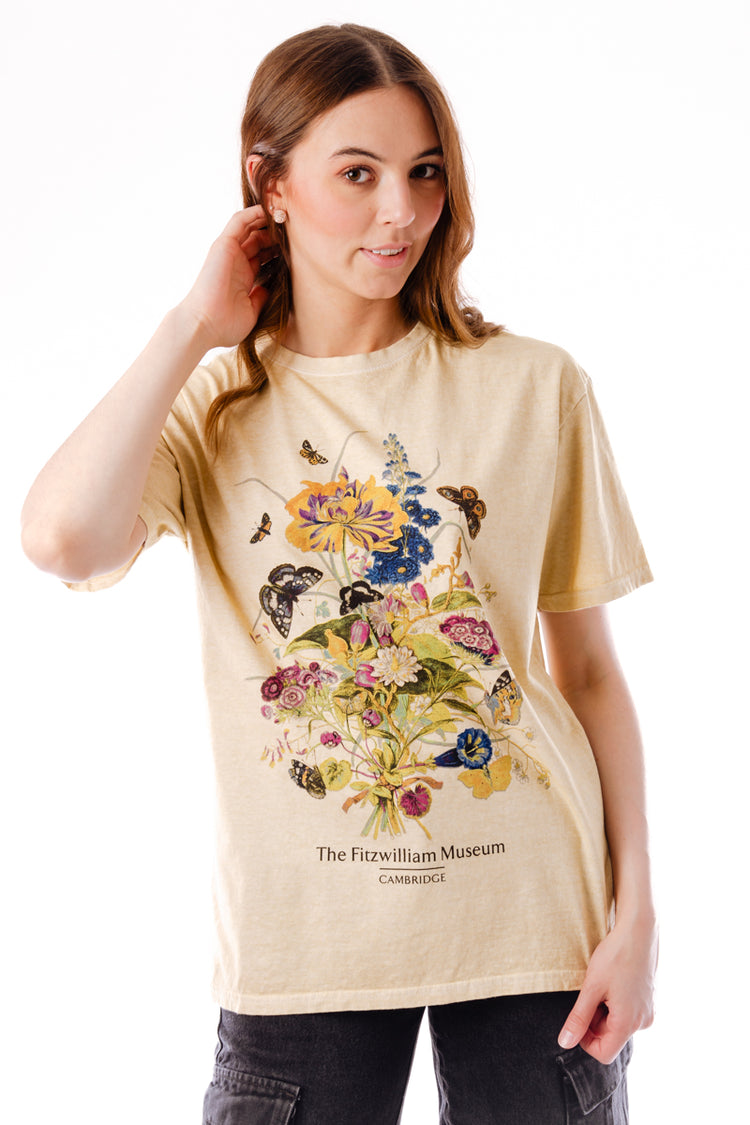 Unisex Fitzwilliam Flowers Tee - NAT