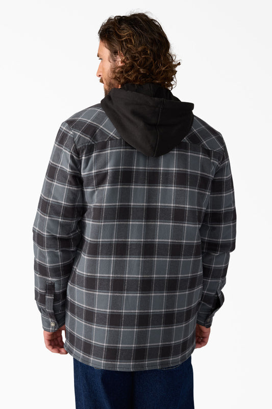 Fleece Hooded Flannel Jacket - CHR