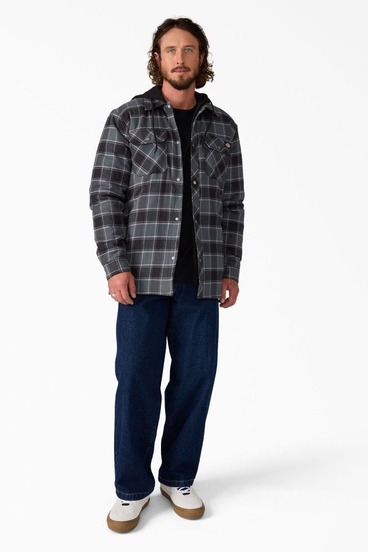 Fleece Hooded Flannel Jacket - CHR