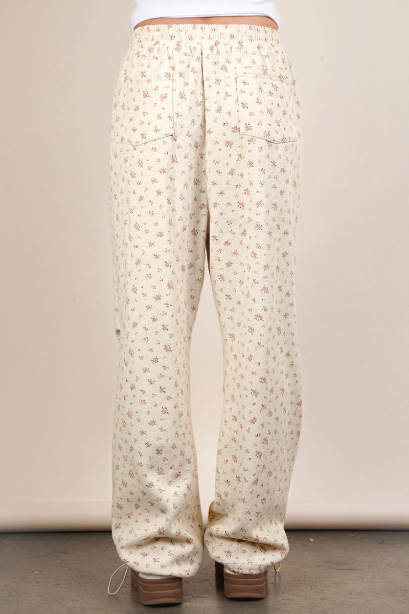 Floral Linen Parachute Pants - OAT