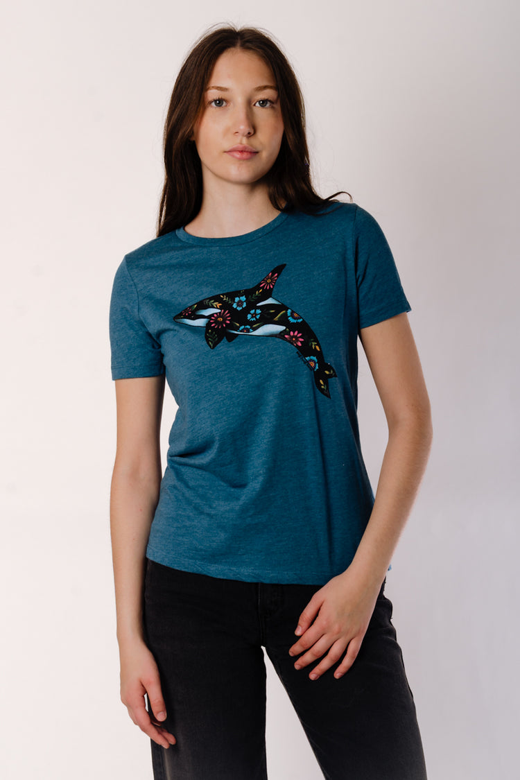 Floral Orca Tee - TEA