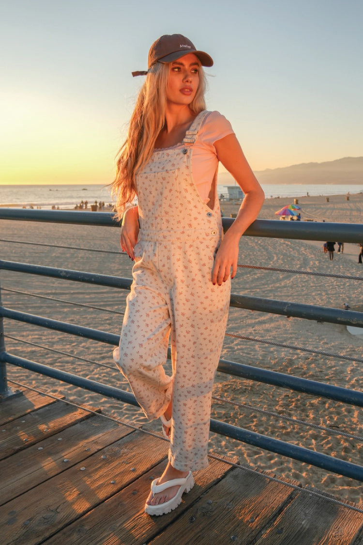 Floral Overalls - YEL