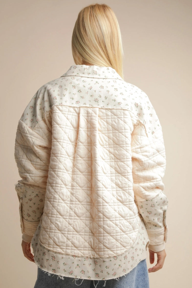 Floral Quilted Shacket - CRM