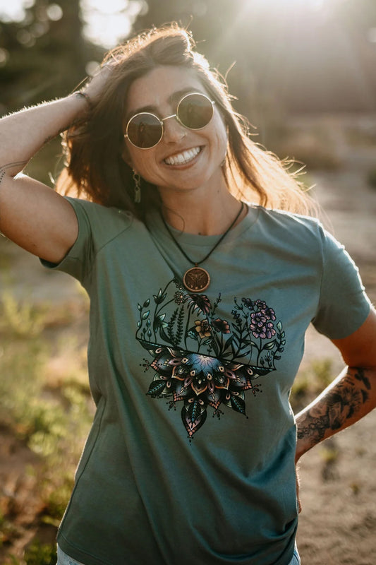 Flower Mandala Tee - BLU