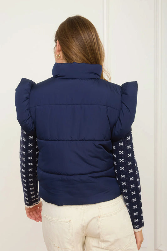 Flutter Puffer Vest - NVY