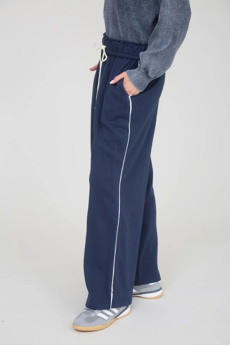 Fold Over Waistband Loungepant - NVY