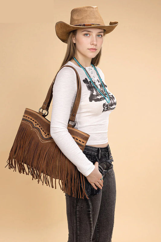 Fringe Tote - BRN