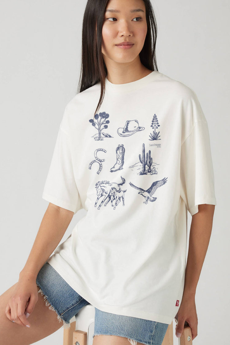 Graphic Short Stack Tee - WHT