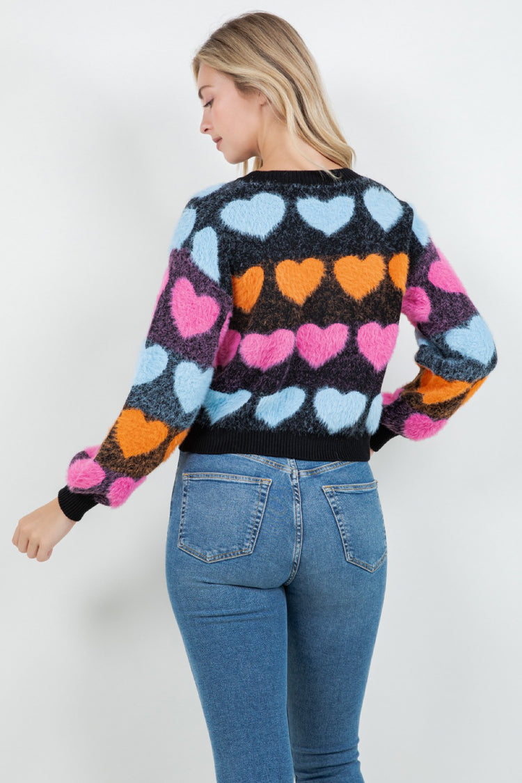 Heart Cardi - BLK