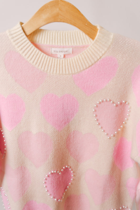 Heart & Pearl Sweater - IVR