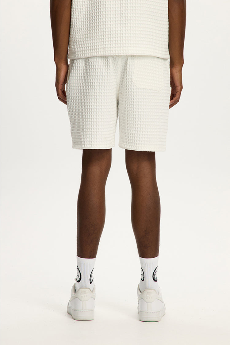 Heavy Waffle Shorts - WHT