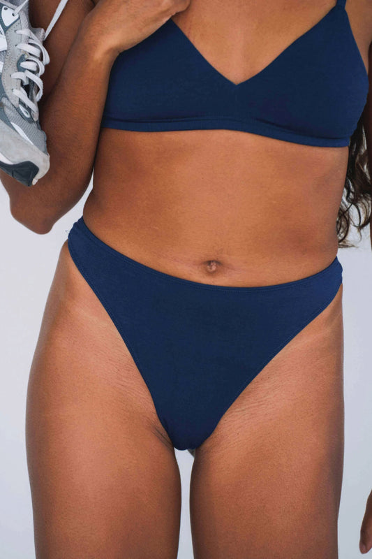 High Rise Thong - Navy - NVY