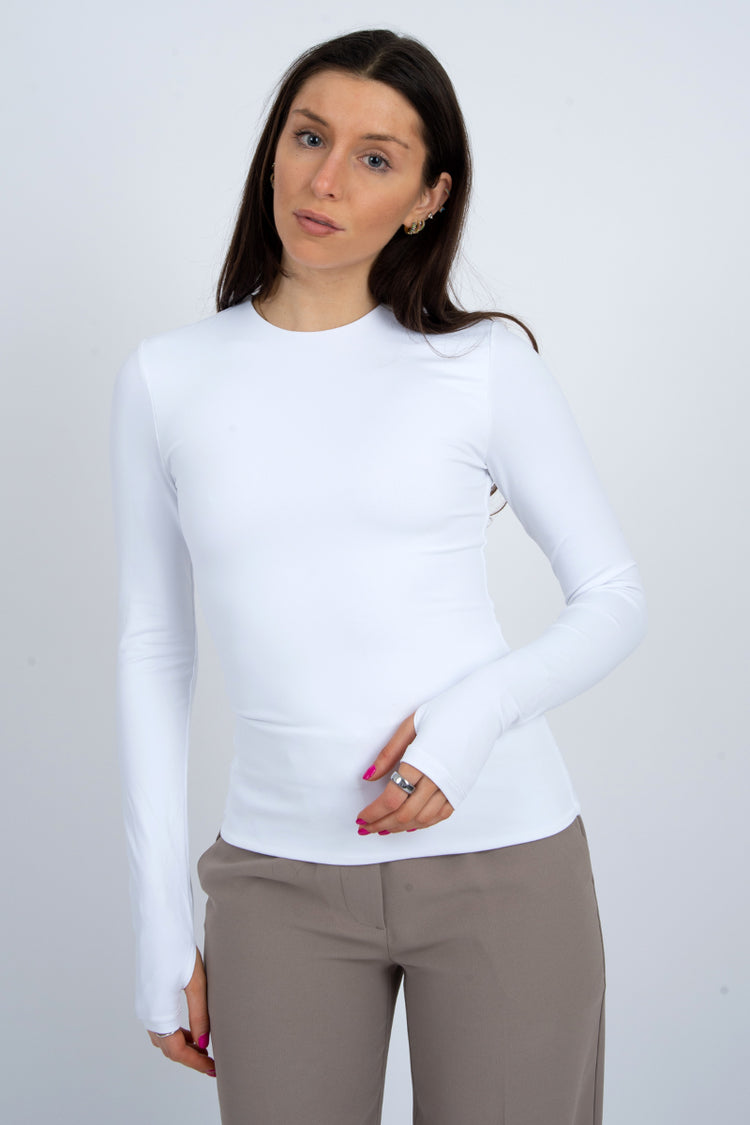 Hira Long Sleeve Top - WHT