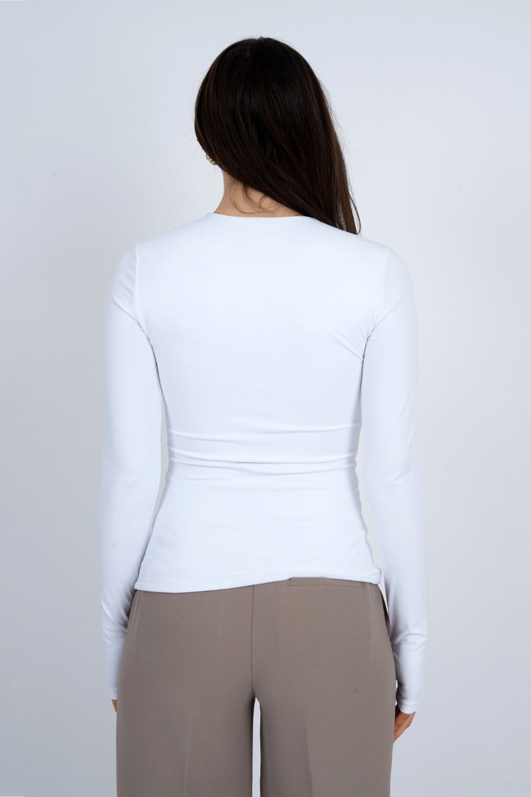 Hira Long Sleeve Top - WHT