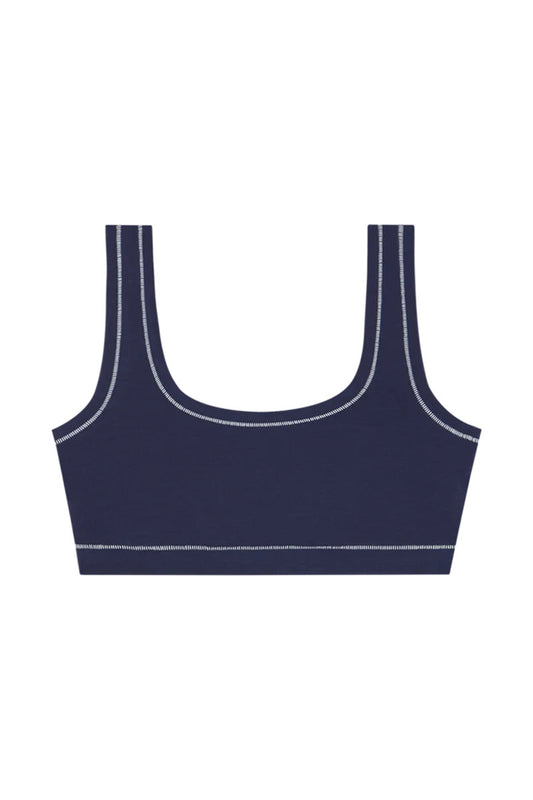 Sporty Bralette - Navy/White - NWT