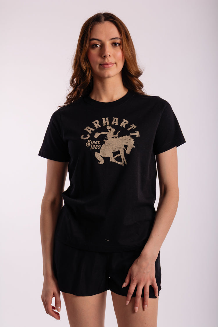 Irvine Relaxed Horse Graphic T-Shirt - BLK