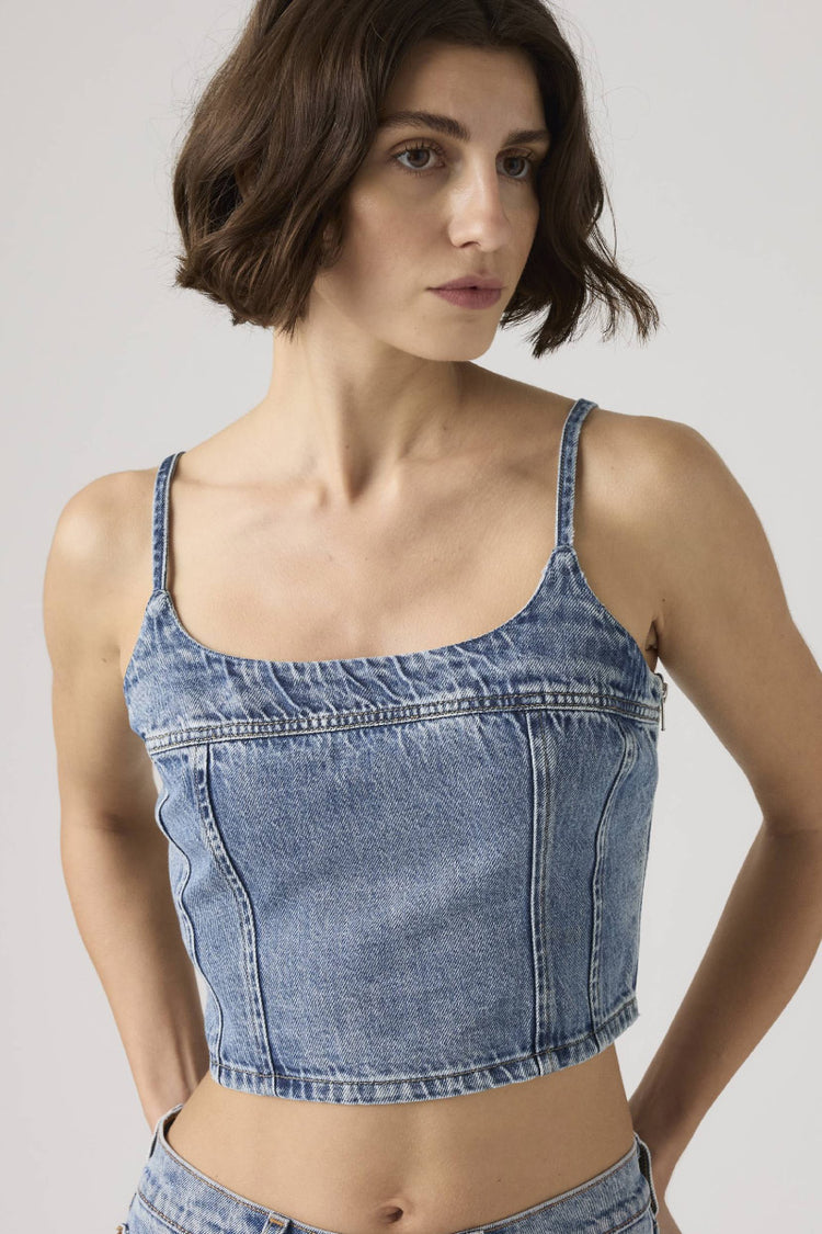 Jadine Denim Cami Tank Top - TWI