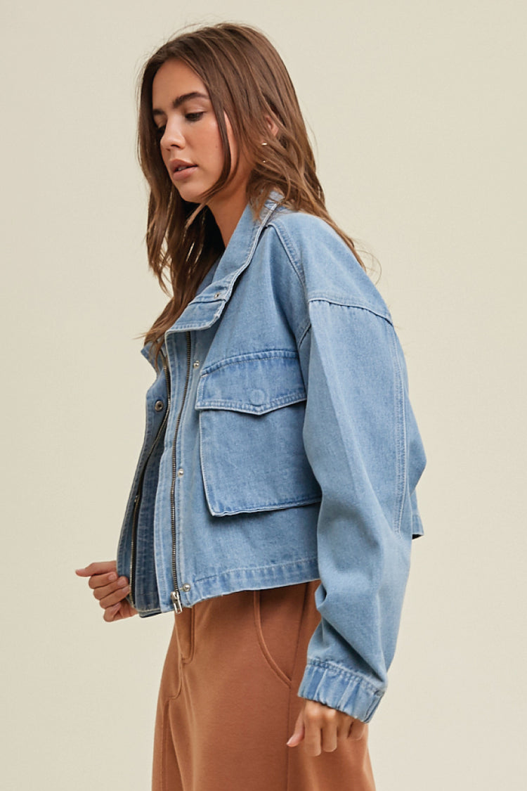 Jaxson Denim Bomber Jacket - DNM