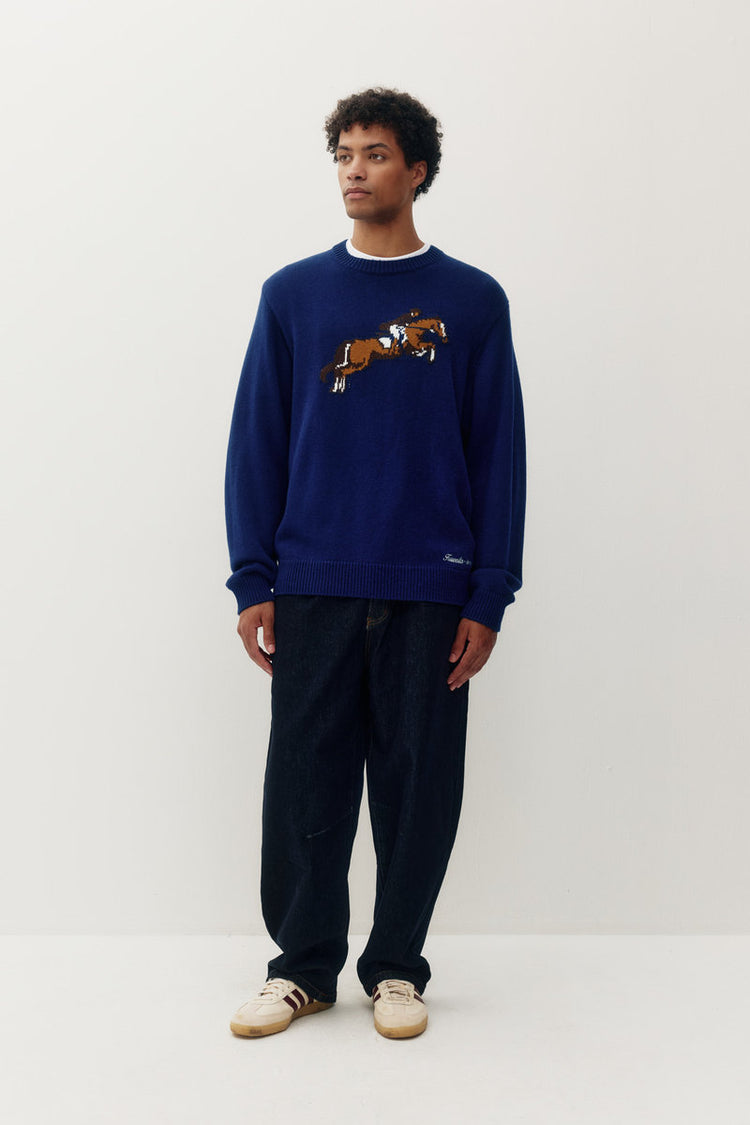 Equestrian Knit Crew - NVY