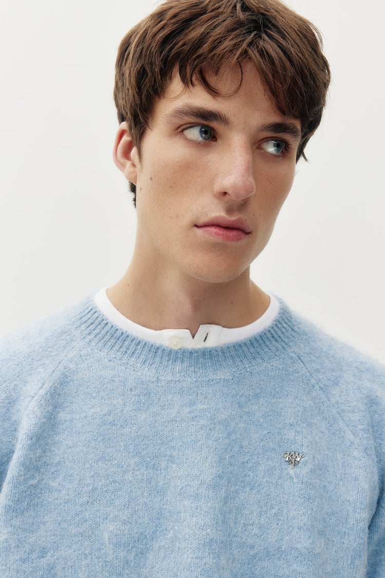 Furry Crew Sweater - BLU