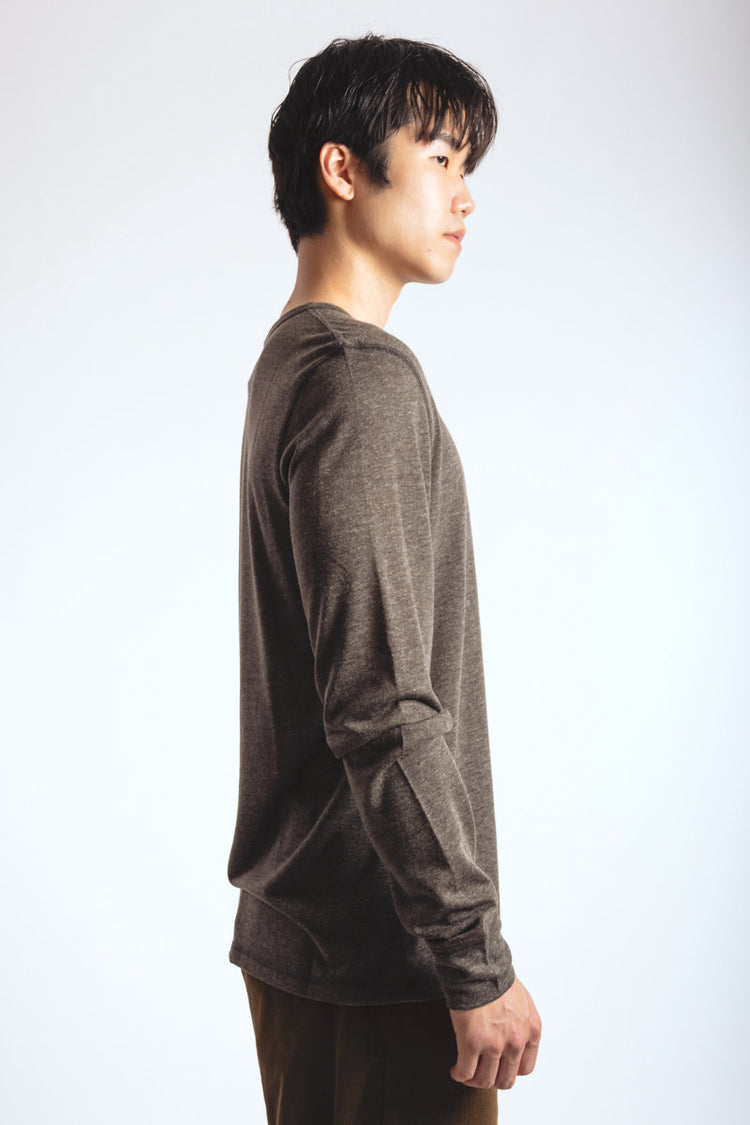 Heathered Thermal Long Sleeve - BRN