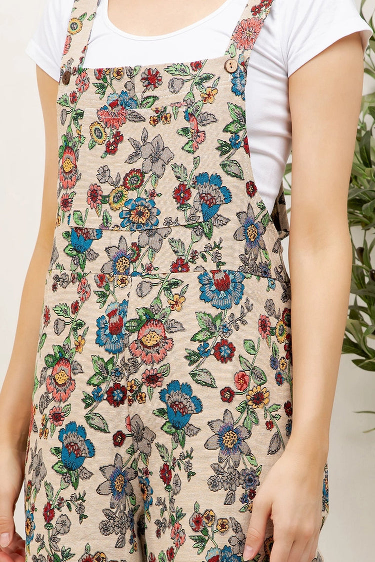 Mini Floral Tapestry Overalls - MUL