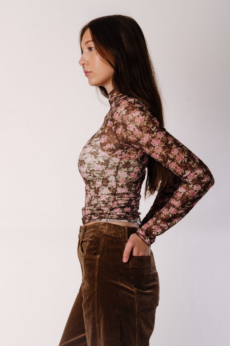 Lace Floral Mesh Top - CHC