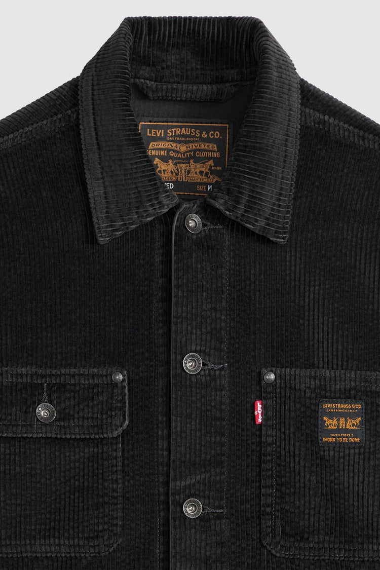 Corduroy Sunrise Trucker Jacket - BLK