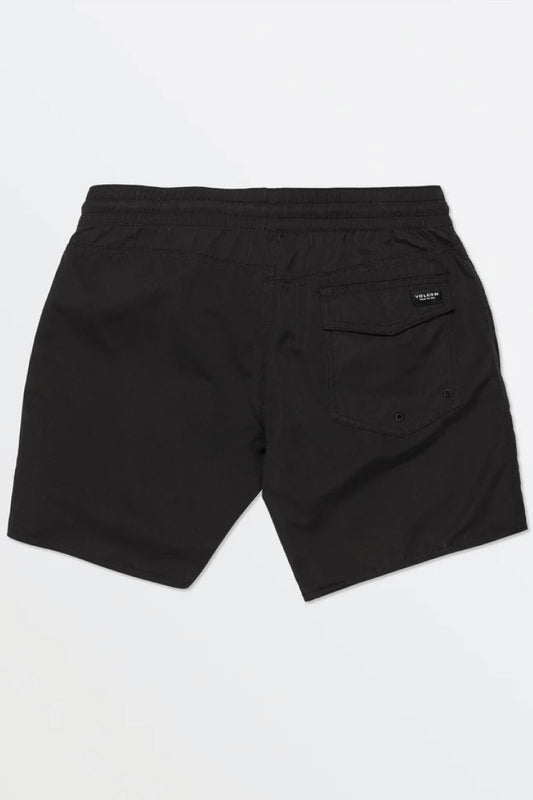 Lido Solid Elastic Waist Trunks - BLK