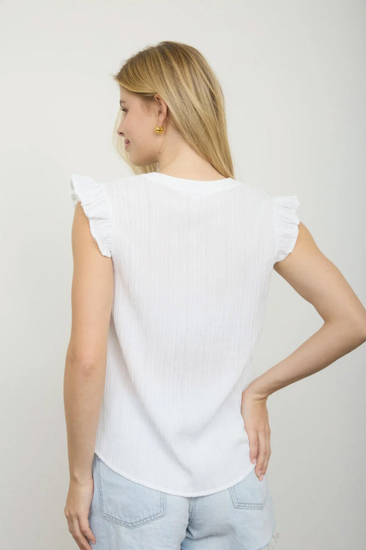 Lola Embroidered Blouse - WHT