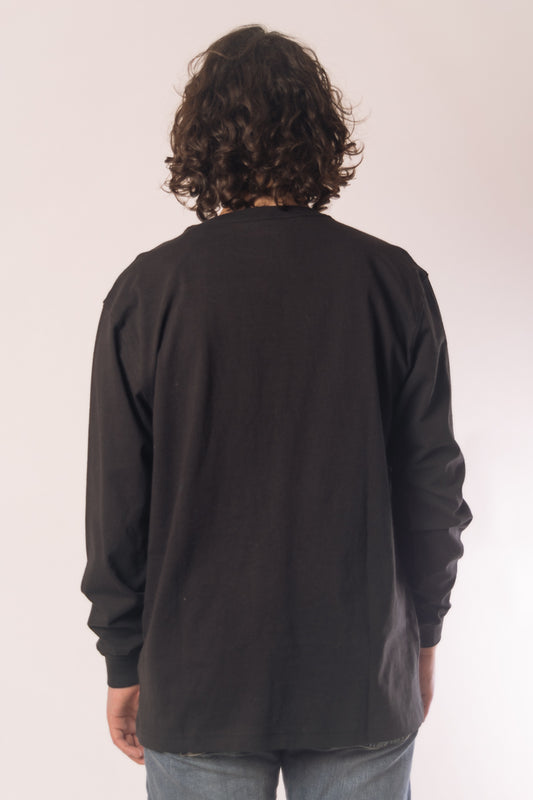 Loose Fit Logo Graphic Long Sleeve - BLK